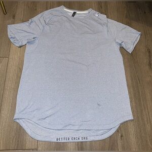 Lululemon Mens Size XXL Blue Short Sleeve Lightweight T-Shirt "Better Each Day"